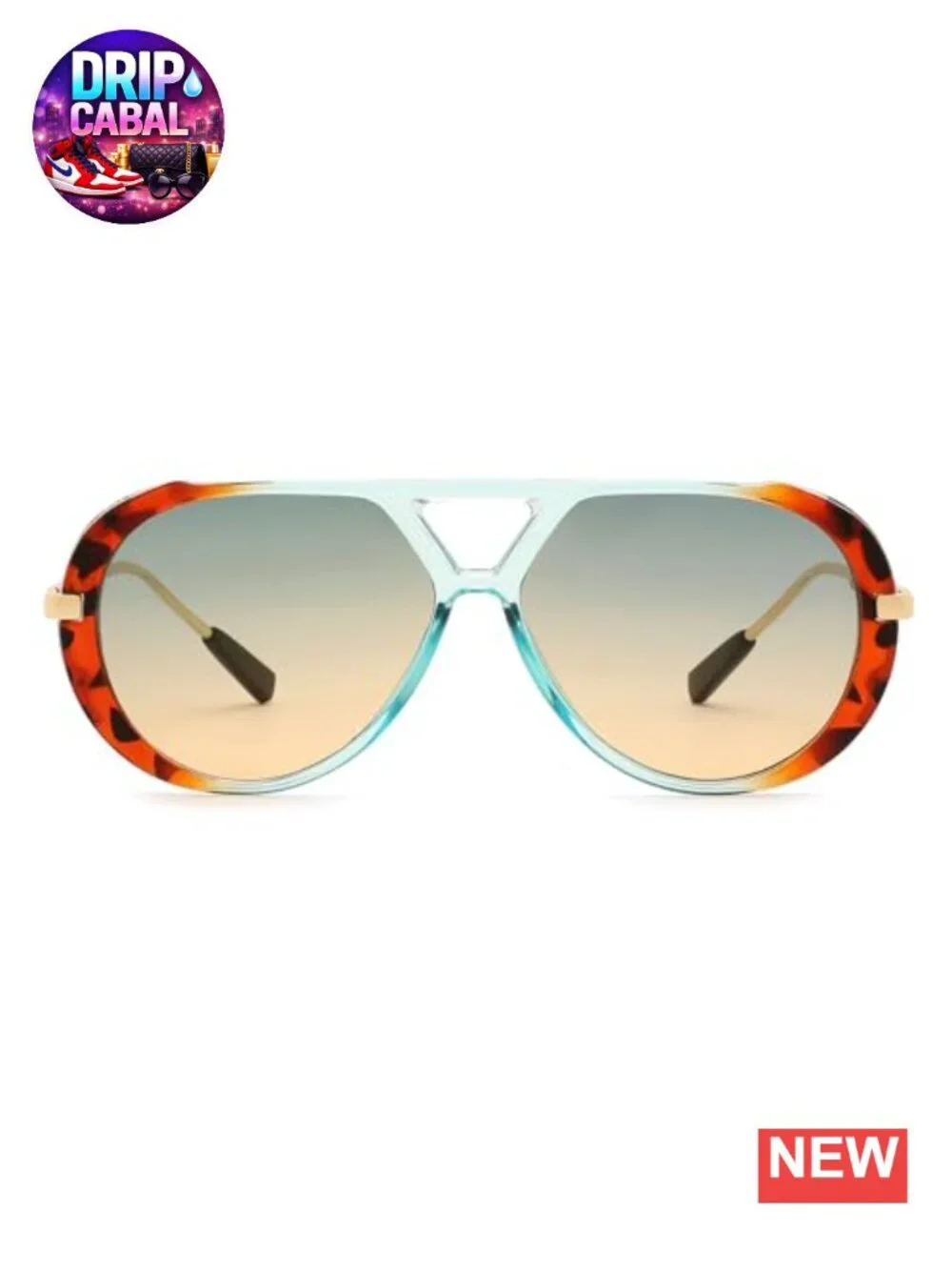 Retro Aviator Sunglasses for Women Men 70s Trendy Metal Frame UV400 Protection